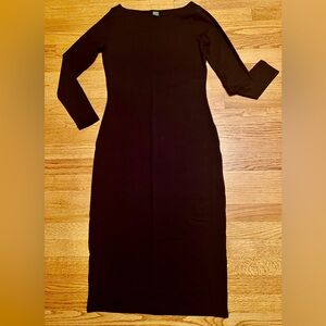 NWT Wild Fable Brand - Women’s Long Sleeve Knit Midi Dress - Black - Size Medium